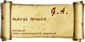 Gutrai Arnold névjegykártya